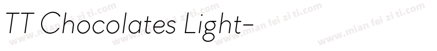TT Chocolates Light字体转换